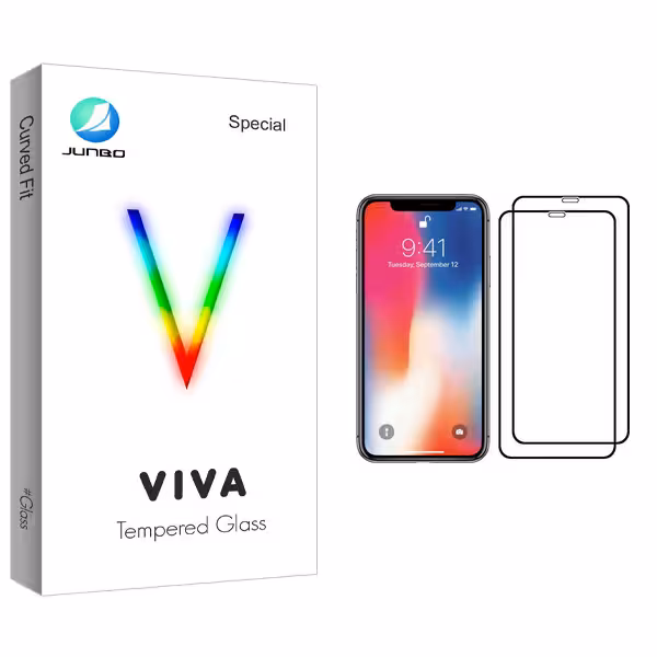 محافظ صفحه نمایش جانبو مدل Viva Glass مناسب برای گوشی موبایل اپل iPhone X بسته دو عددی