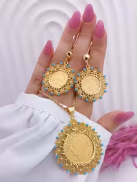 نیمست طرح طلای زنانه، مدل سکه ای پهلوی، برند معروفmaydear، کد1234💍