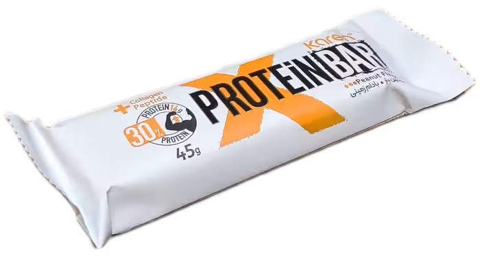 شکلات پروتئین بار کارن با طعم بادام زمینی پروتئین بار 45 گرم، PROTEIN BAR KAREN