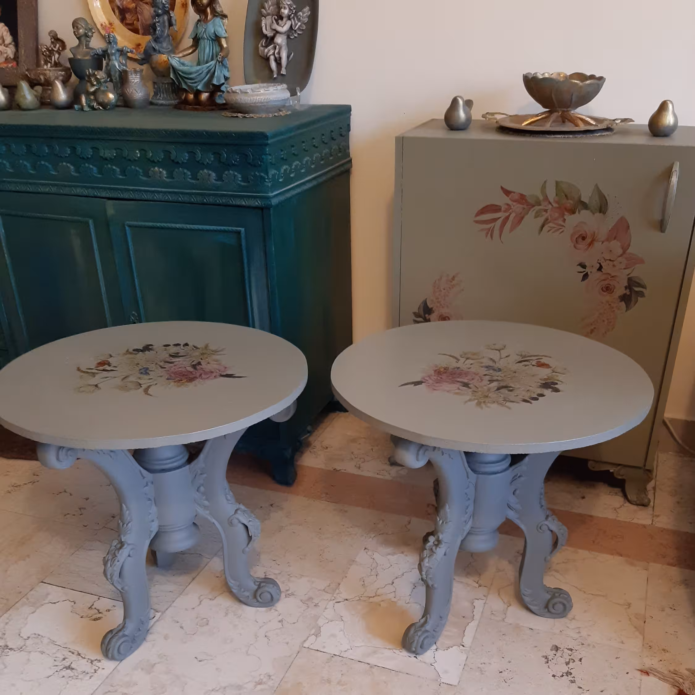 میز عسلی چوبی جفت