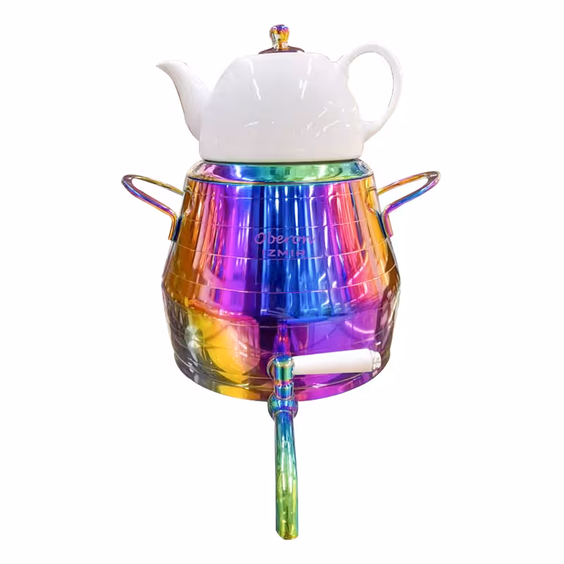 کتری قوری شیردار 5 لیتر دسته باکالیت _ کد 5142