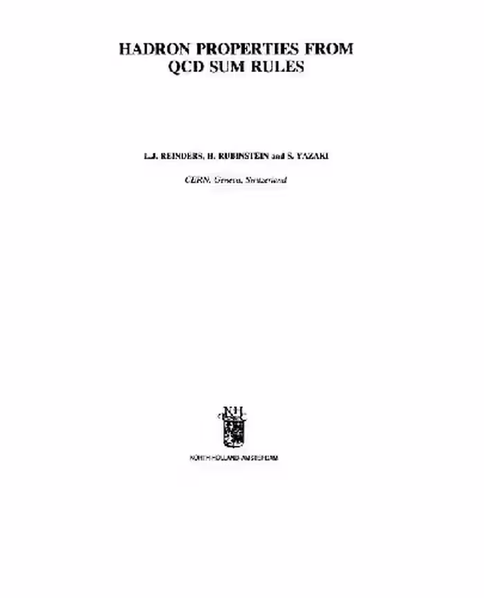 خرید و دانلود نسخه کامل کتاب Hadron properties from QCD sum rules