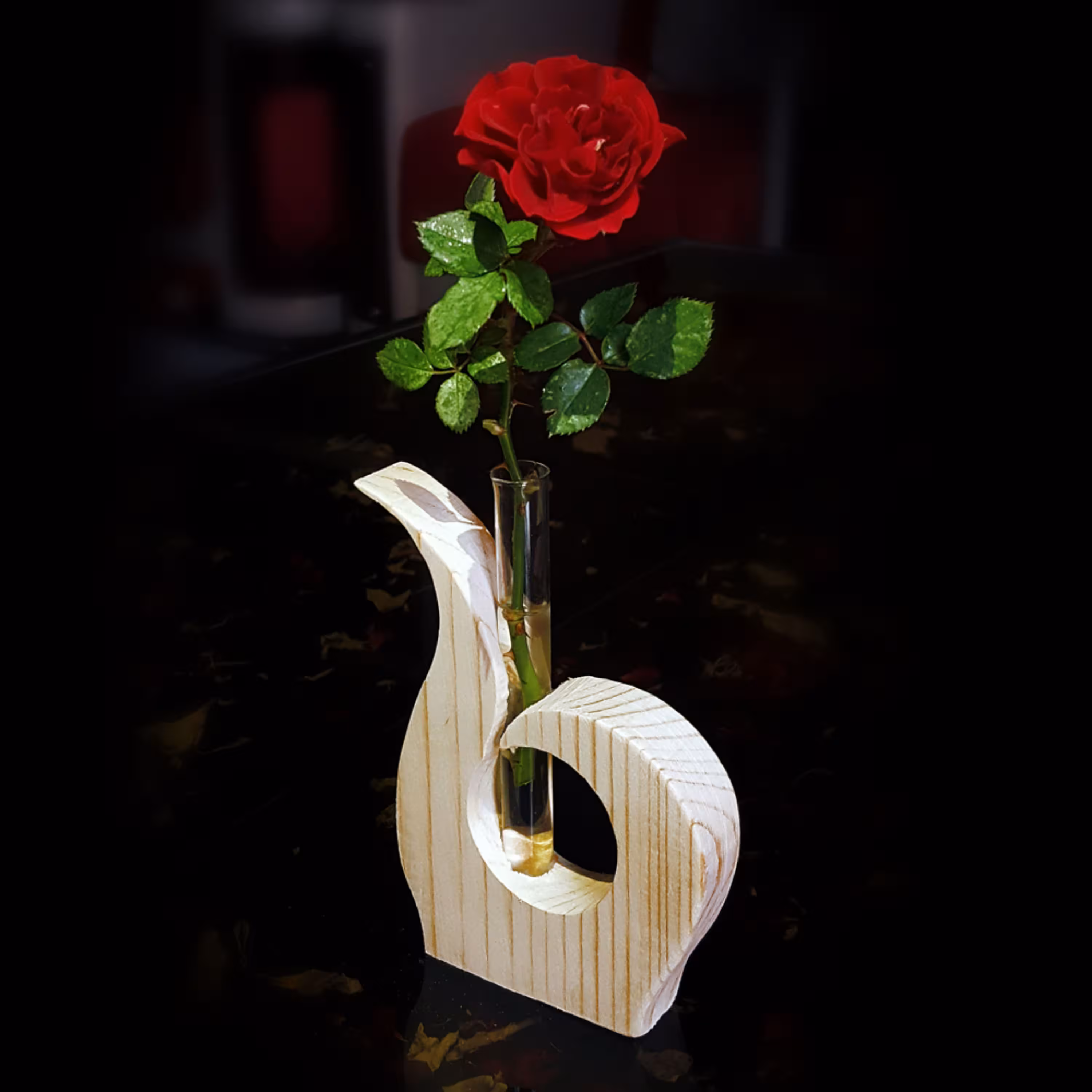 گلدان چوبی مدل لاله