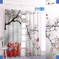 پرده تصویری طرح درخت برند پرنا