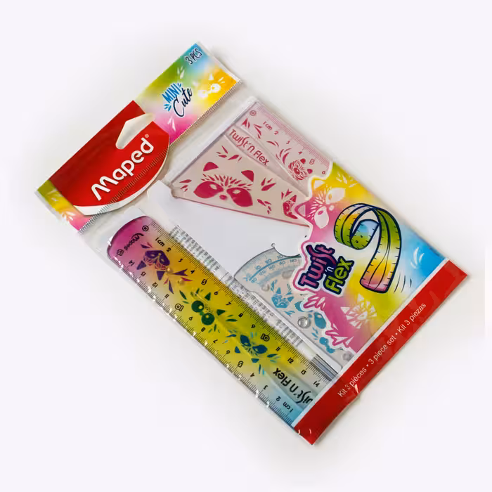 ست خط کش، گونیا و نقاله ژله ای مپد