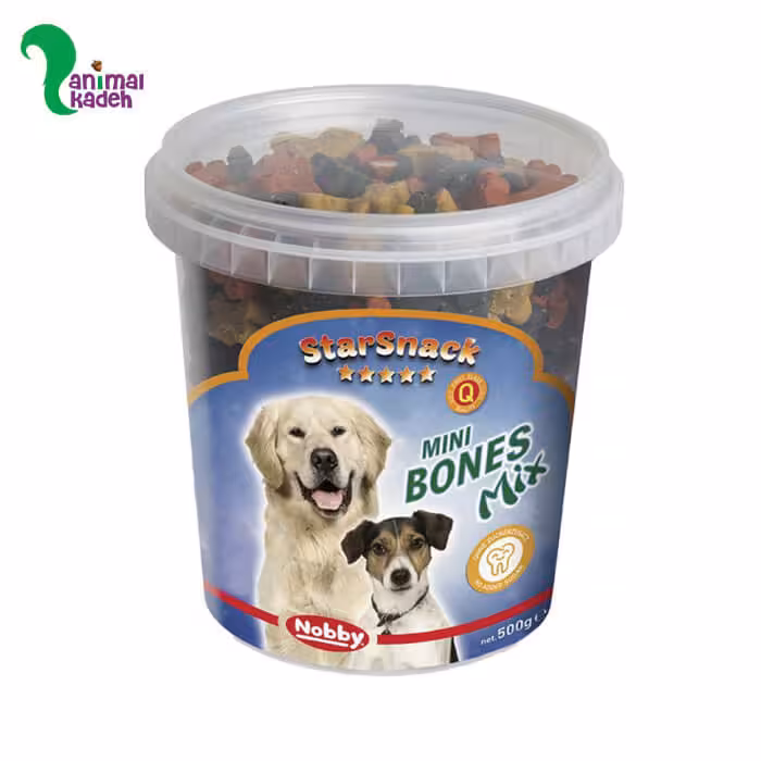 تشویقی سگ سطلی برند نوبی مدل بن میکس 500 گرمی