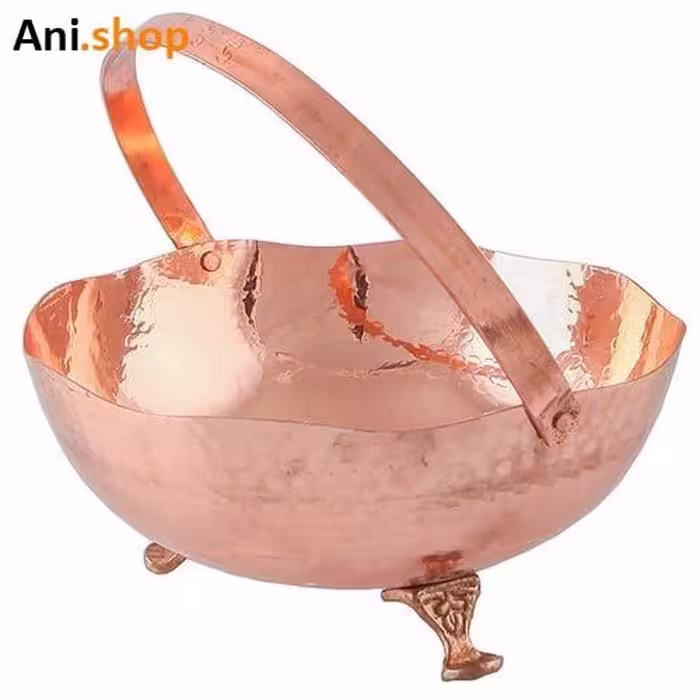 میوه خوری مسی دسته دار سه پایه کد72