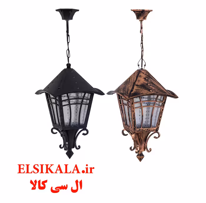 قیمت و خرید عمده چراغ حیاطی آویز کاترین مشکی مسی سفید کارتن 8 عددی فروش عمده
