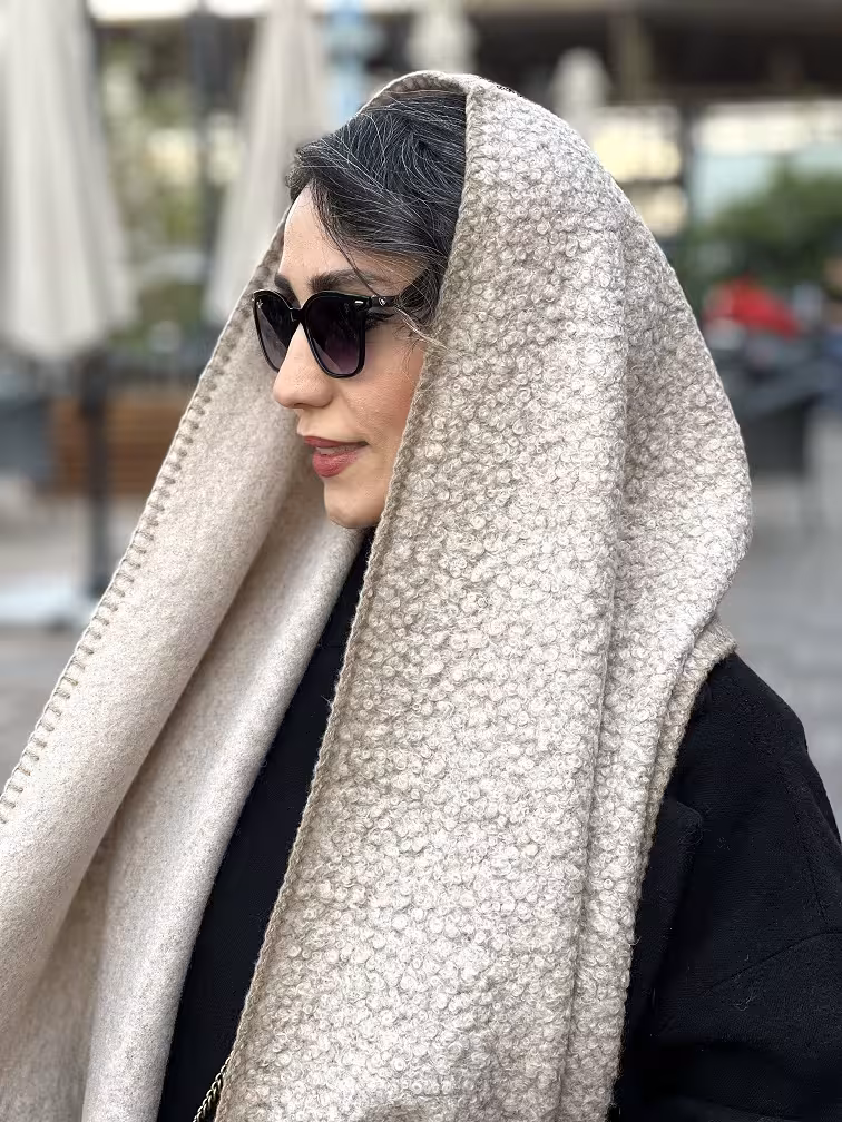 شال دو رو تدی کرم