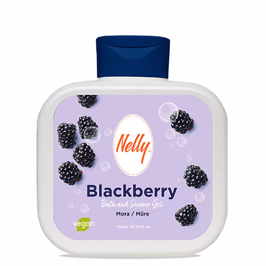 شاور ژل حمام و دوش نلی با رایحه شاه توت Blackberry حجم 750 میل