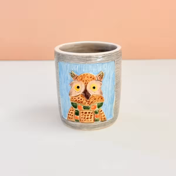 شات دست ساز برجسته طرح جغد