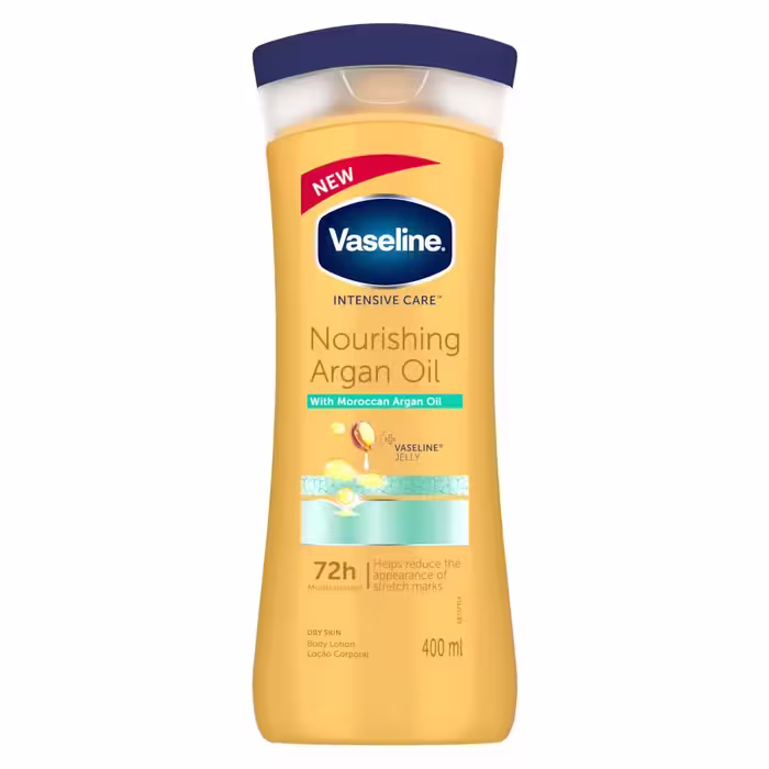 لوسیون بدن وازلین Vaseline مدل Nourshing Argan Oil حاوی روغن آرگان حجم 400 میل