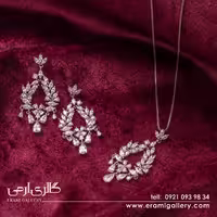 نیم ست نقره طرح جواهر ES_4913