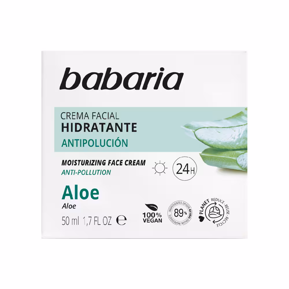 کرم مرطوب کننده صورت آلوئه ورا باباریا حجم 50 میل