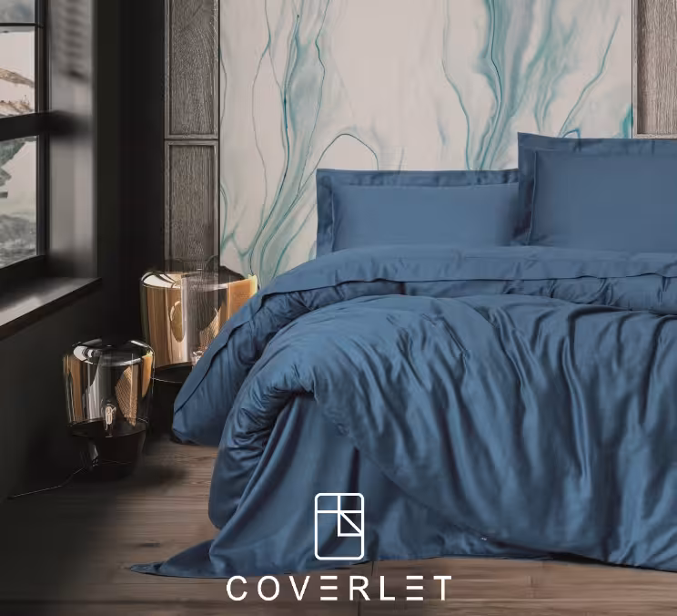 روتختی آبی ساده کاوری مدل Elegant