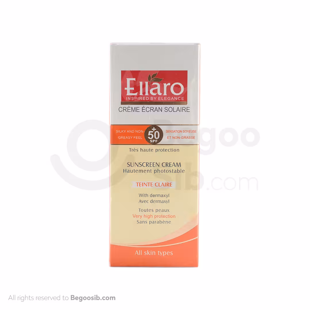 کرم ضد آفتاب الارو SPF50 مناسب انواع پوست بژ روشن 50 میلی‎ لیتری