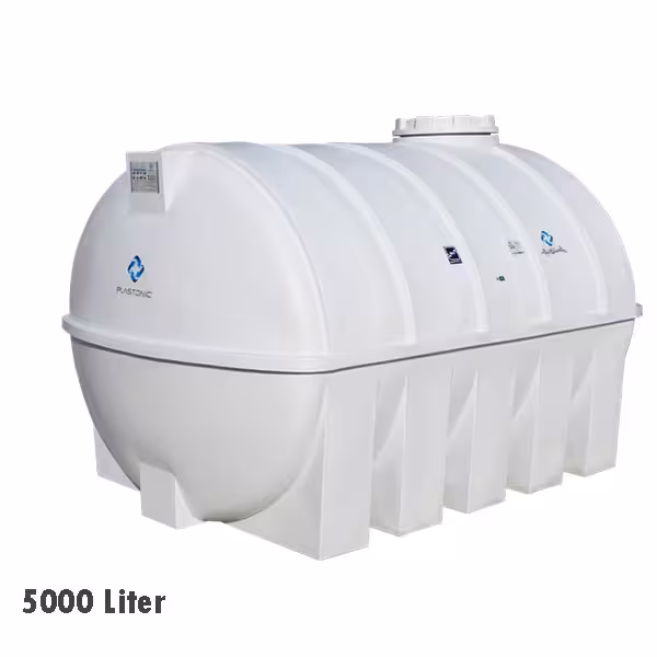 مخزن افقی تک لایه پلاستونیک 5000 لیتری