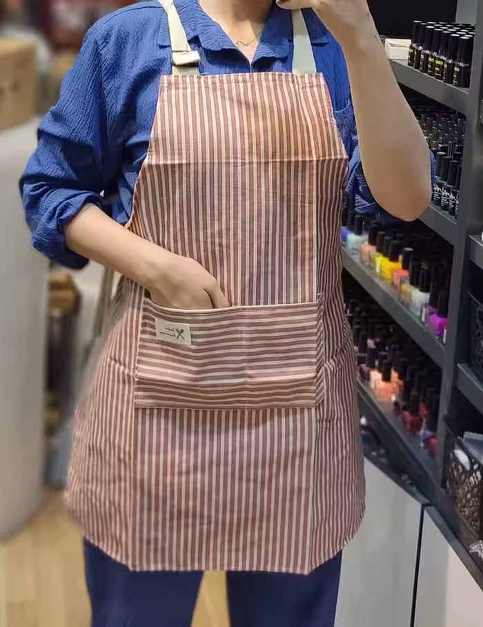 پیش بند رنگی ساده جیب دار درجه یک