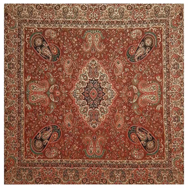 رومیزی مربع ترمه ابریشم کد TRM6