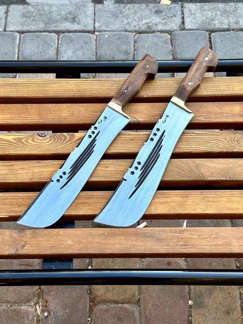 بامبو نوری یک تیکه  40 سانت دسته چوبی قبضه برنجی