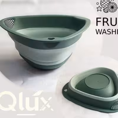 (پس کرایهلگن تاشو مثلثی آبگیر سیلیکونی (پس کرایهQlux 00952