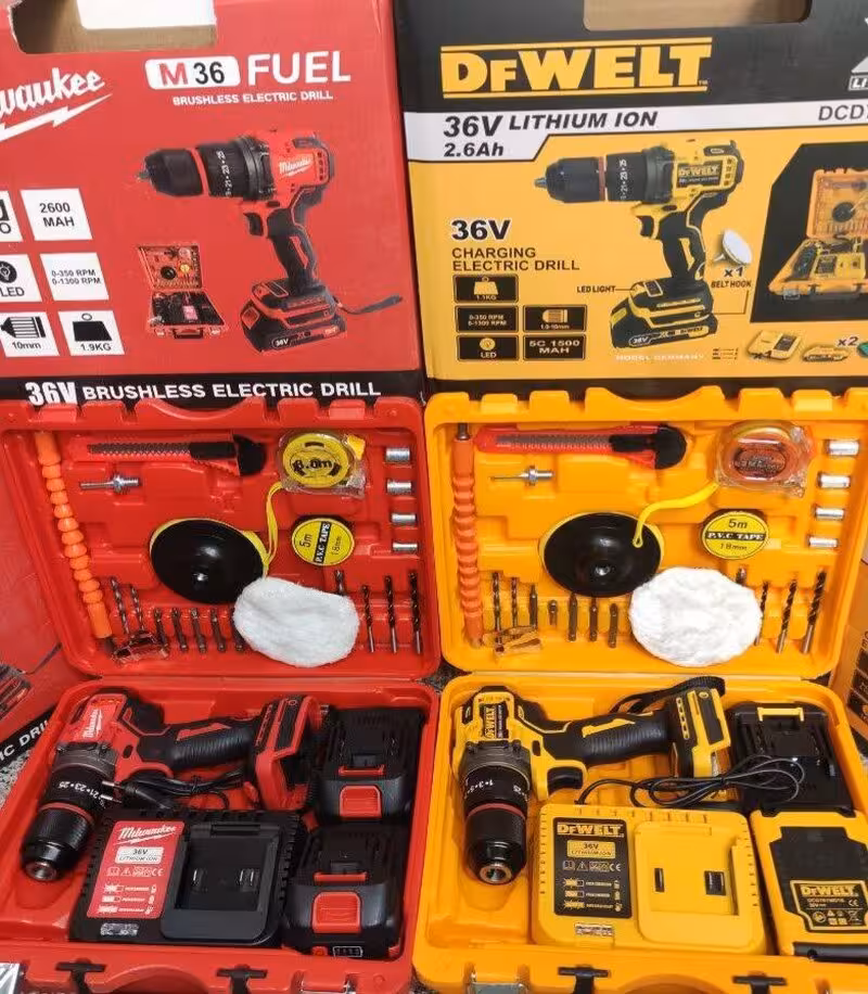 دریل شارژی پیچ گوشتی شارژی 36 ولت براشلس چکشی طرح میلواکی مدل 36M