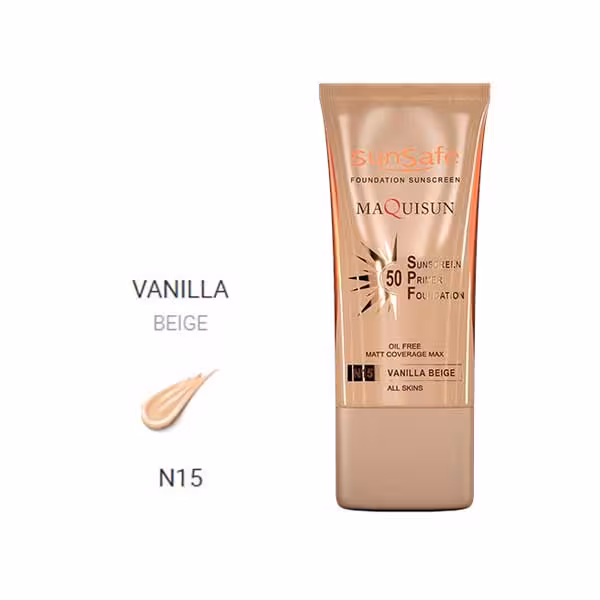 کرم ضد آفتاب کرم پودری و پرایمری SPF50 مدل مکیسان SunSafe