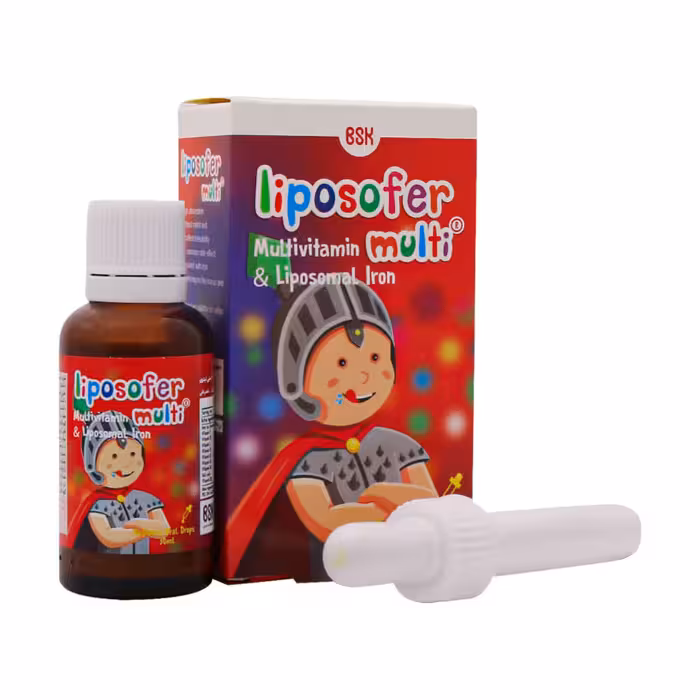 قطره خوراکی آهن لیپوزوفر مولتی بی اس کی 30 میلی لیتر