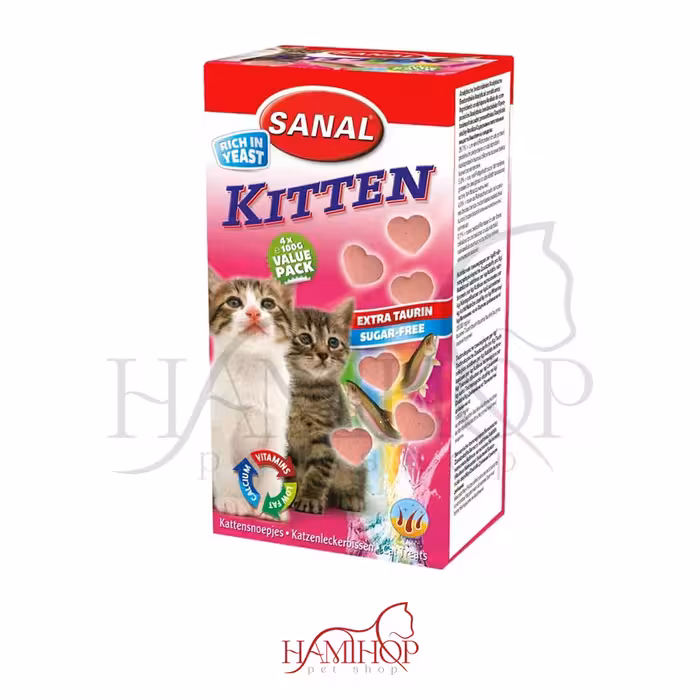 قرص مولتی ویتامین کیتن گربه سانال Sanal Kitten Yeast Treats