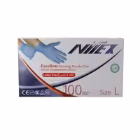 دستکش یکبار مصرف نیتریل مدل Nitex سایز L بسته 100عددی