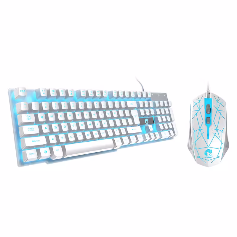 ست گیمینگ رایکو مدل T28 کد 2024-WHITE BLUE | کالا مکس