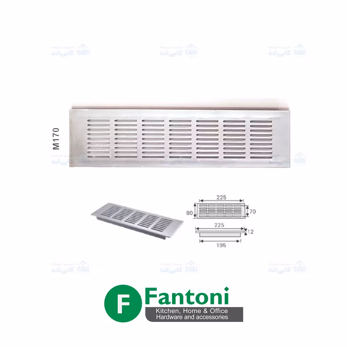 دریچه هوا pvc سایز 8 * 30 سانتی متر فانتونی M170