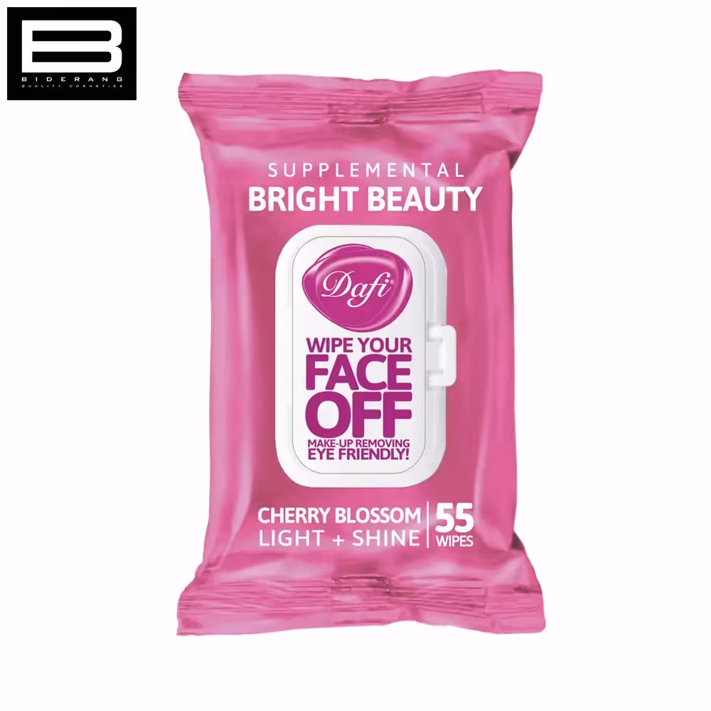 دستمال مرطوب شکوفه گیلاس دافی بسته 55 عددی