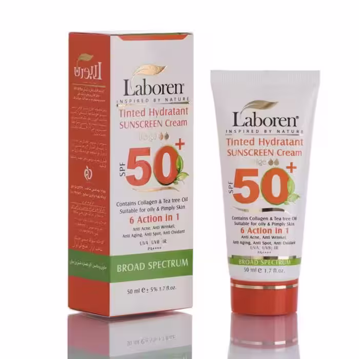 لابورن ضد آفتاب 6 کاره رنگی  SPF50 مناسب پوست چرب رنگ بژ