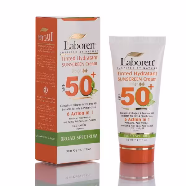 لابورن ضد آفتاب 6 کاره رنگی SPF50 مناسب پوست چرب رنگ بژ