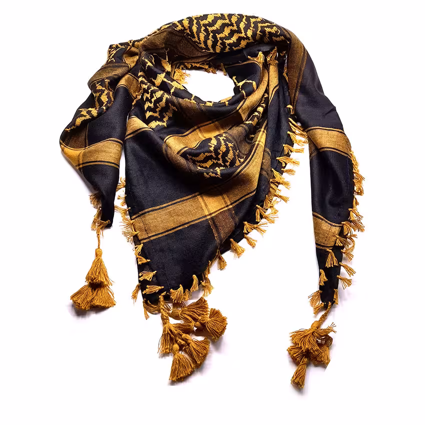 چفیه ( شماق ) زرد خردلی کد 240012