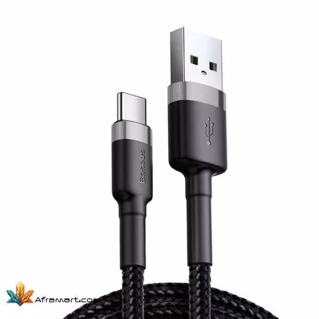 کابل تبدیل USB به USB-C باسئوس مدل Cafule طول 1 متر