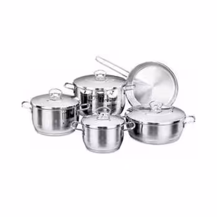 سرویس قابلمه 9 پارچه استیل کرکماز مدل 1900 (چینی، غیر اصل)