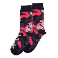 جوراب ساقدار پاتریس طرح چریکی صورتی