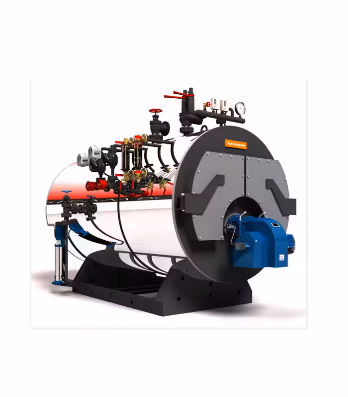 دیگ بخار افقی کوره برگشتی آذر دماگستر مدل RS.ADS-1500