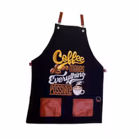 پیش بند باریستا طرح قهوه رنگ مشکی