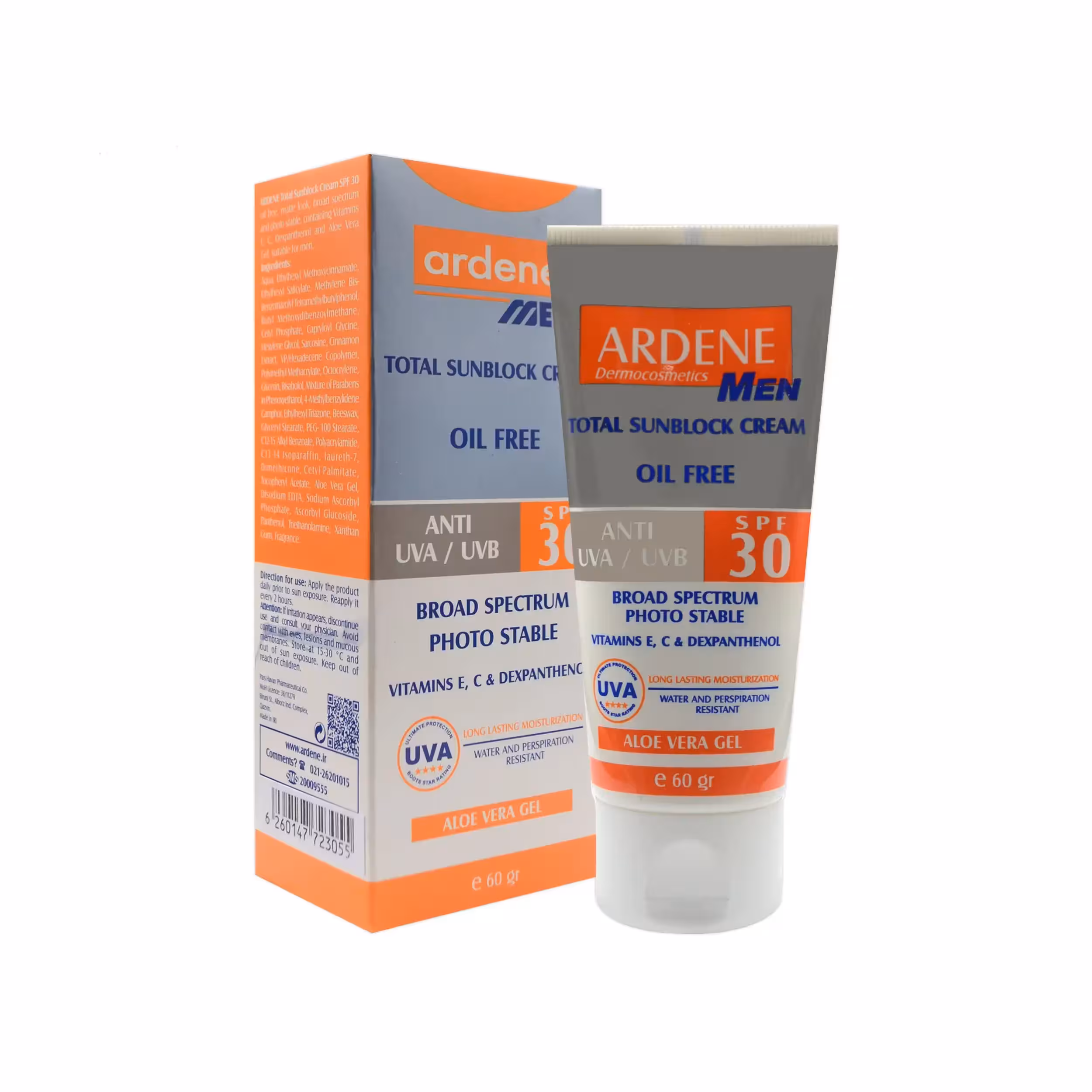 کرم ضد آفتاب فاقد چربی مخصوص آقایان آردن SPF30