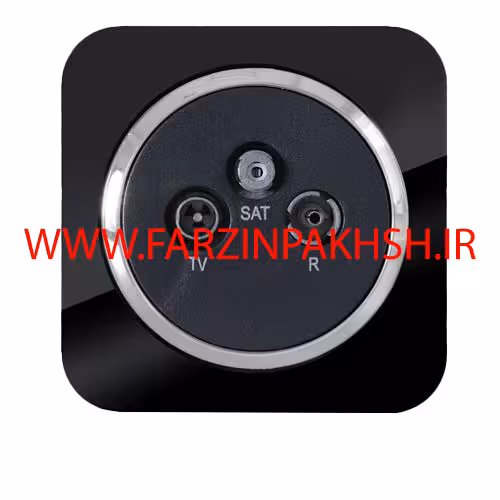 پریز آنتن مرکزی توکار دلند مدل آدا پلکسی قاب مشکی