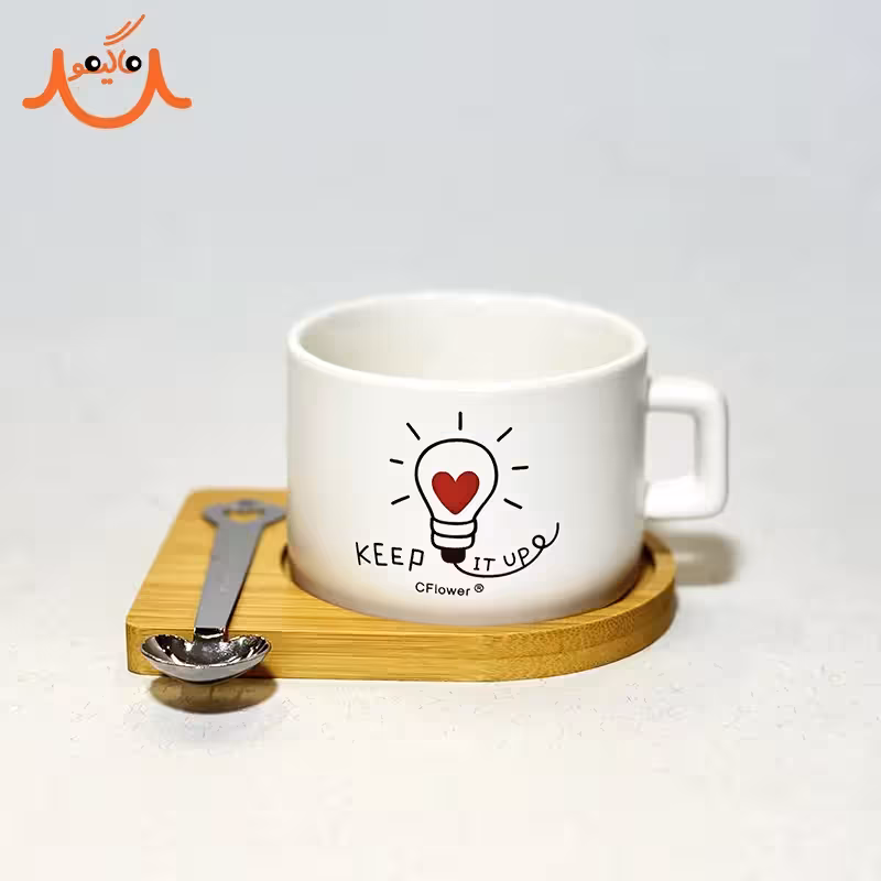 ماگ سرامیکی زیره بامبو طرح keep it up