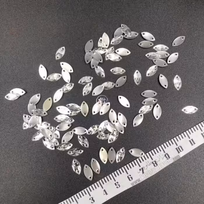 مارکیز پلاستیکی دوختنی 6 در 12 ( نقره ای ) بسته 50 عددی