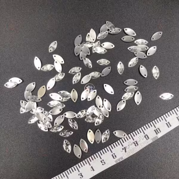 مارکیز پلاستیکی دوختنی 6 در 12 ( نقره ای ) بسته 50 عددی