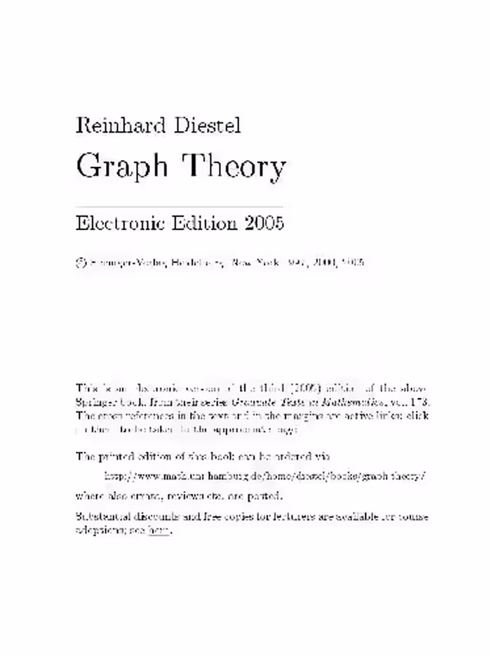 خرید و دانلود نسخه کامل کتاب Graph Theory 3