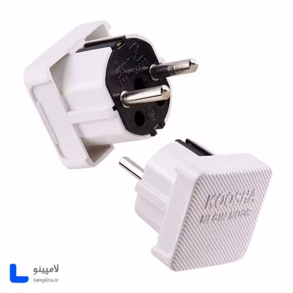 دوشاخه برق مربع ارت دار (لوازم خانگی) کوشا نگین