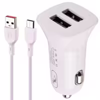 شارژر فندکی فست شارژ Sky Dolphin SZ08 2.4A 12W   کابل تایپ سی
