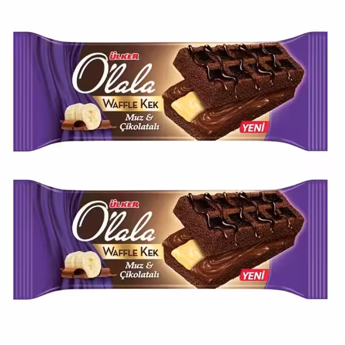 کیک اولالا وافل موز و شکلات اولکر – 70 گرم بسته 2 عددی